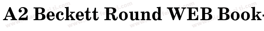 A2 Beckett Round WEB Book字体转换